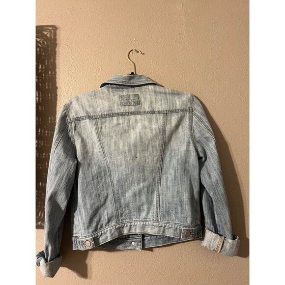 Ann Taylor LOFT  Womens Jacket Light Wash Blue S Small Jean Denim Classic - Picture 10 of 11